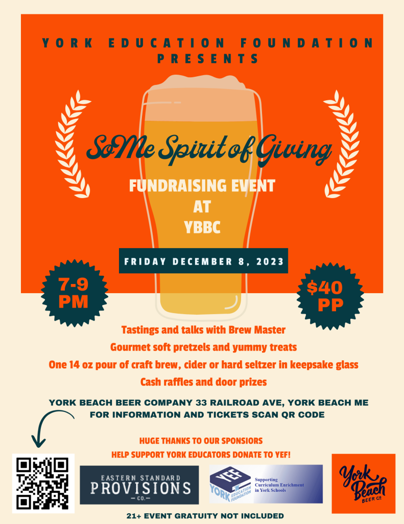 SoME Spirit of Giving at York Beach Beer Company, December 8, 2023